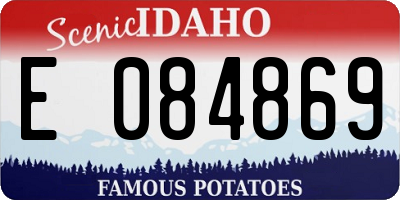 ID license plate E084869