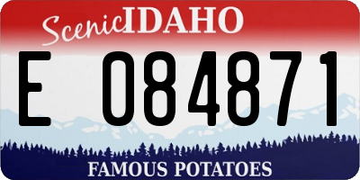 ID license plate E084871