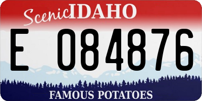 ID license plate E084876