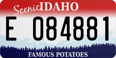 ID license plate E084881
