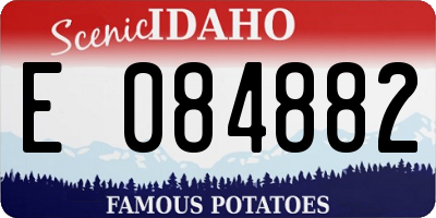 ID license plate E084882