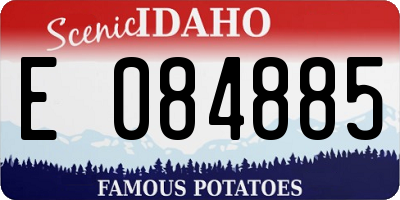 ID license plate E084885