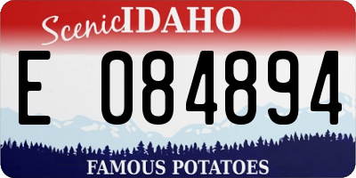 ID license plate E084894