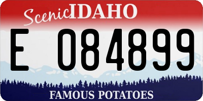 ID license plate E084899