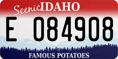 ID license plate E084908