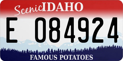 ID license plate E084924