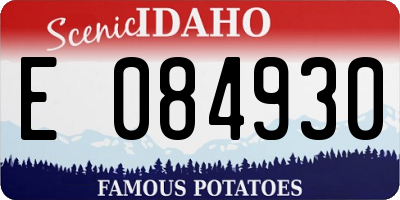ID license plate E084930