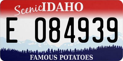ID license plate E084939
