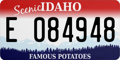 ID license plate E084948