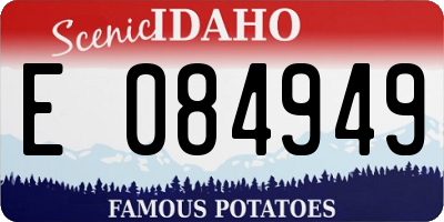 ID license plate E084949