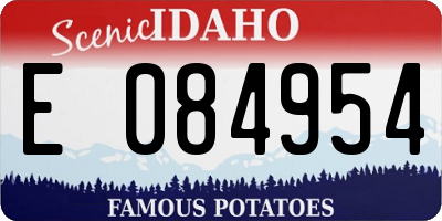 ID license plate E084954