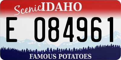 ID license plate E084961