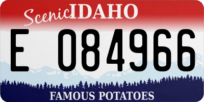 ID license plate E084966