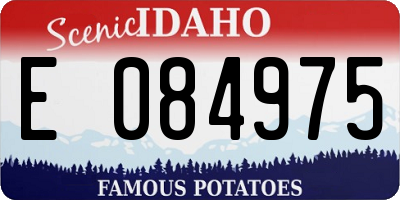 ID license plate E084975