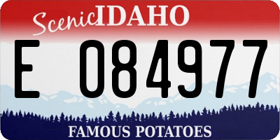 ID license plate E084977
