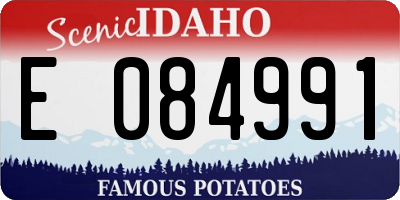 ID license plate E084991