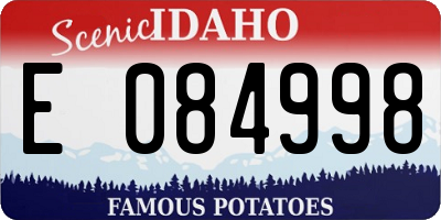 ID license plate E084998