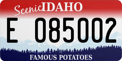 ID license plate E085002