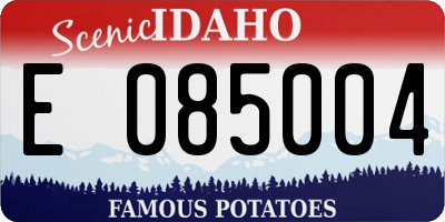 ID license plate E085004
