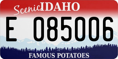 ID license plate E085006