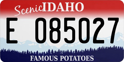 ID license plate E085027