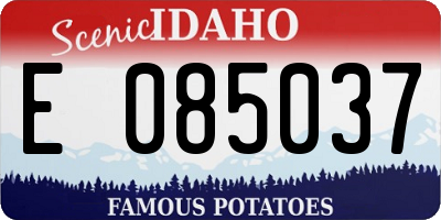 ID license plate E085037