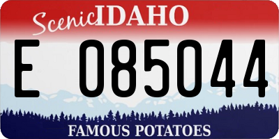 ID license plate E085044