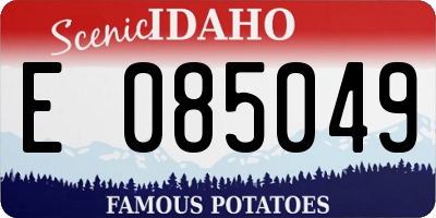 ID license plate E085049