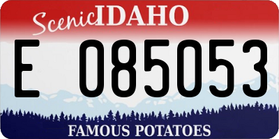 ID license plate E085053