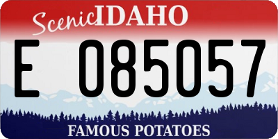 ID license plate E085057