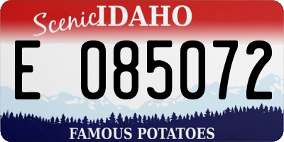ID license plate E085072