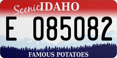 ID license plate E085082