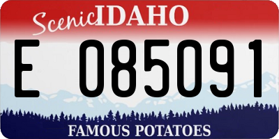 ID license plate E085091