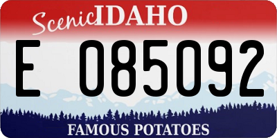 ID license plate E085092