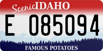 ID license plate E085094