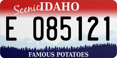 ID license plate E085121