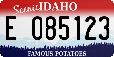 ID license plate E085123