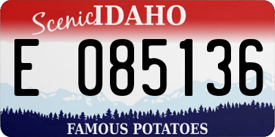 ID license plate E085136