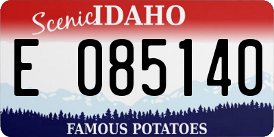 ID license plate E085140