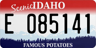ID license plate E085141