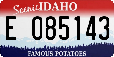 ID license plate E085143