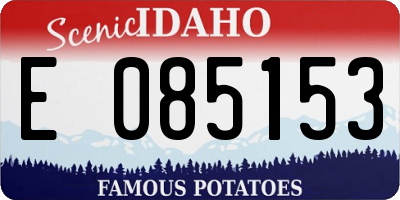 ID license plate E085153