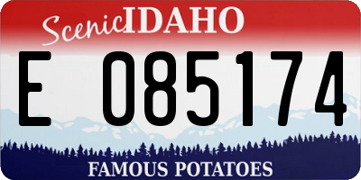 ID license plate E085174
