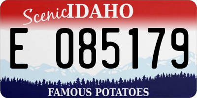 ID license plate E085179