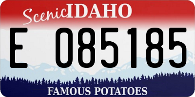 ID license plate E085185
