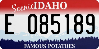 ID license plate E085189