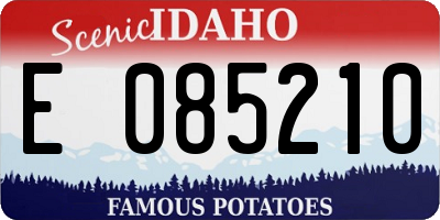 ID license plate E085210