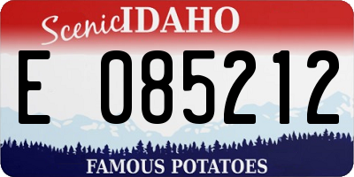 ID license plate E085212