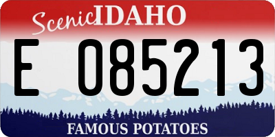 ID license plate E085213