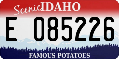 ID license plate E085226